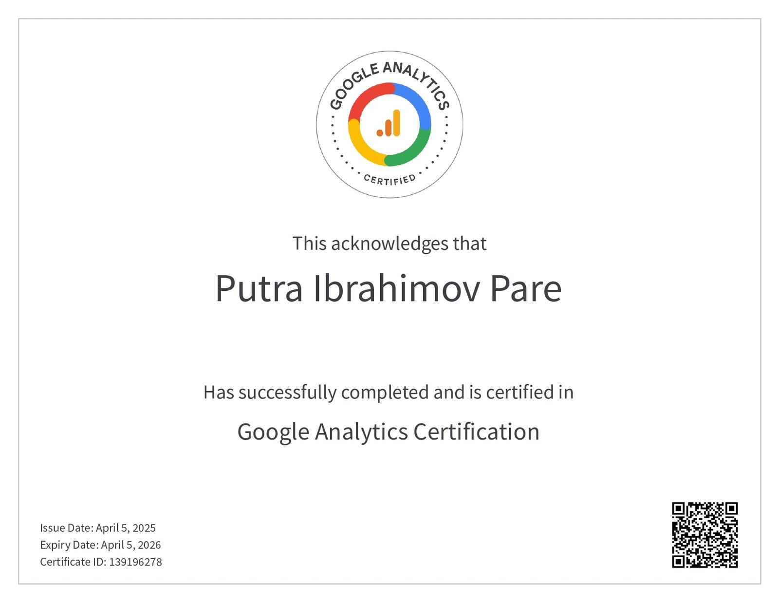 Certificate 7